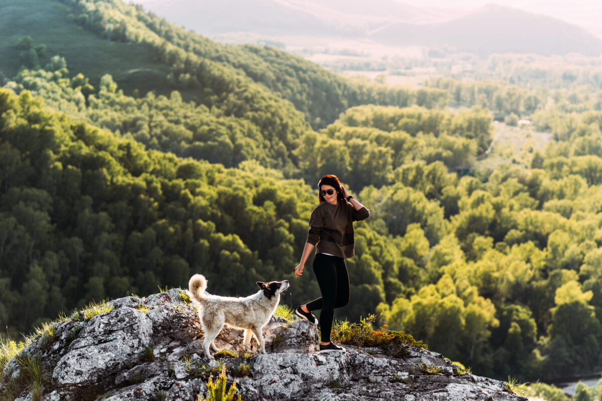 walking with dog